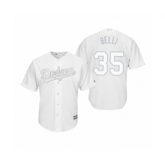 Men's Los Angeles Dodgers #35 Cody Bellinger Belli White 2019 Players Weekend Replica Jersey - Ujersey