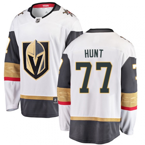 Youth Vegas Golden Knights #77 Brad Hunt Authentic White Away Fanatics Branded Breakaway NHL Jersey - Ujersey
