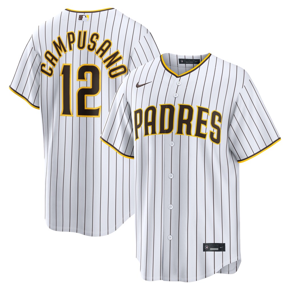 Men's San Diego Padres Luis Campusano Nike White Home Replica Jersey - Ujersey