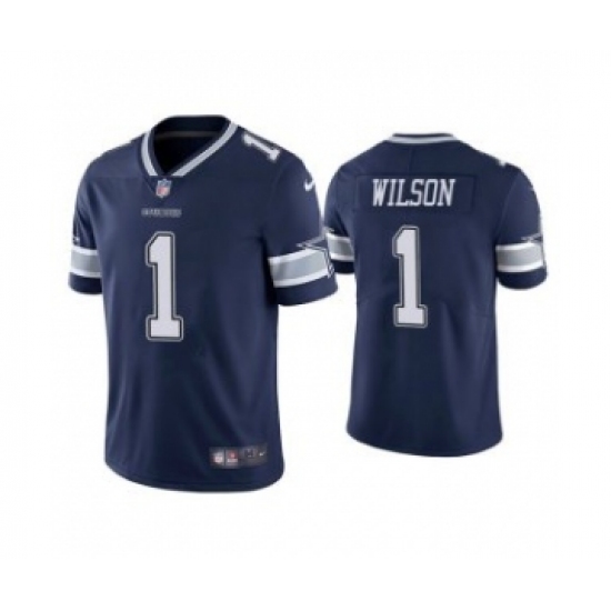 Men's Dallas Cowboys #1 Cedrick Wilson Navy Vapor Limited Stitched Jersey