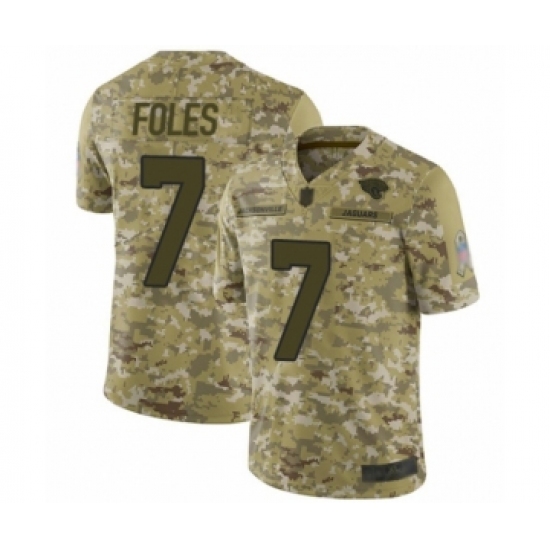 Men's Jacksonville Jaguars #7 Nick Foles Limited Camo 2018 Salute to Service Football Jersey - Ujersey