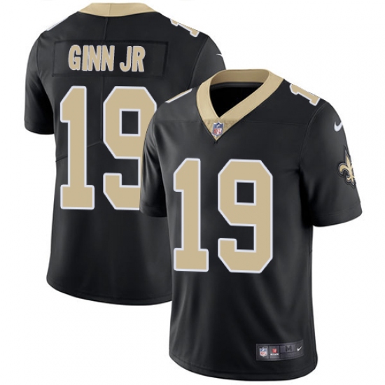 Youth Nike New Orleans Saints #19 Ted Ginn Jr Black Team Color Vapor Untouchable Limited Player NFL Jersey - Ujersey