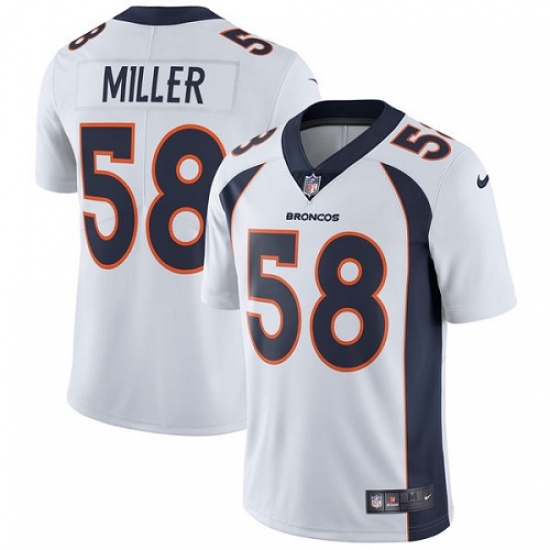 Men's Nike Denver Broncos #58 Von Miller White Vapor Untouchable Limited Player NFL Jersey - Ujersey