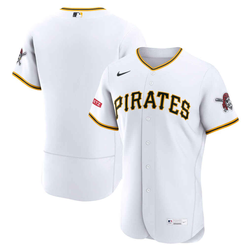 Men's Pittsburgh Pirates Nike White Home Authentic Jersey - Ujersey