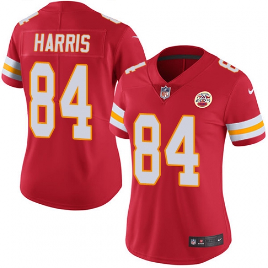 Women's Nike Kansas City Chiefs #84 Demetrius Harris Red Team Color Vapor Untouchable Limited Player NFL Jersey - Ujersey