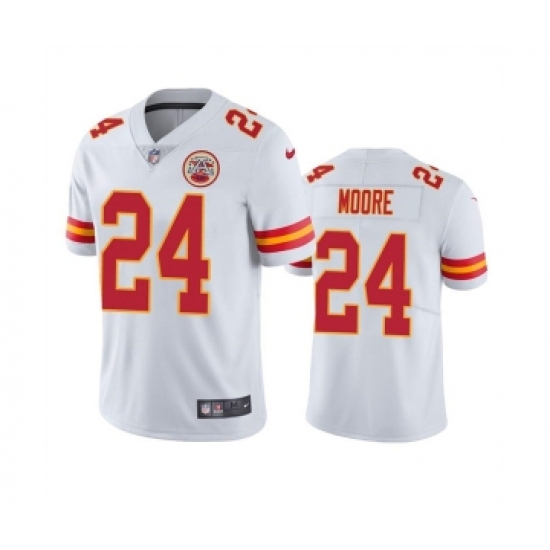 Men's Kansas City Chiefs #24 Skyy Moore White Vapor Untouchable Limited Stitched Football Jersey - Ujersey