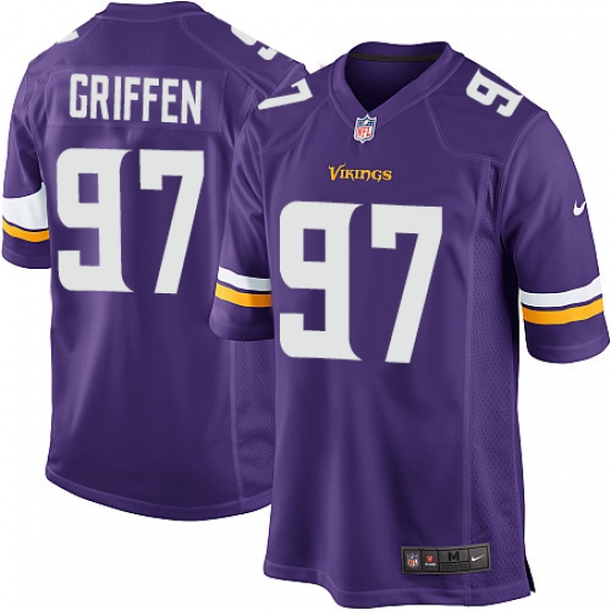 Men's Nike Minnesota Vikings #97 Everson Griffen Game Purple Team Color NFL Jersey - Ujersey