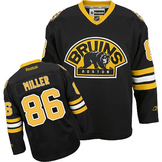 Men's Reebok Boston Bruins #86 Kevan Miller Premier Black Third NHL Jersey - Ujersey