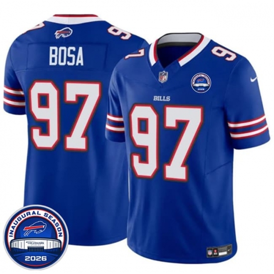 Men's Buffalo Bills #97 Joey Bosa Blue F.U.S.E. 2026 Inaugural Season at Highmark Stadium Football Stitched Jersey - Ujersey