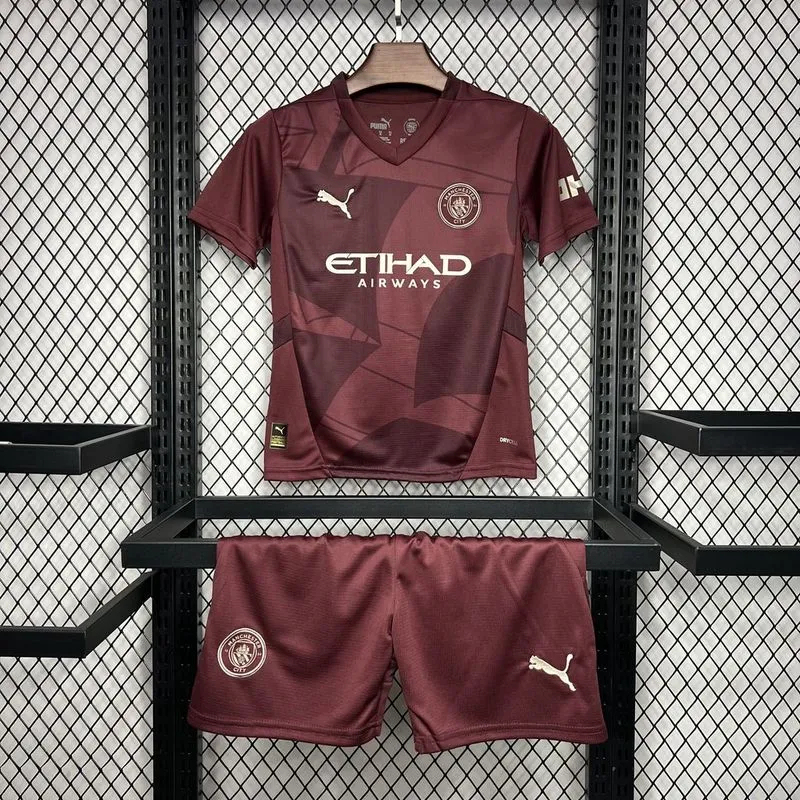 Manchester City Third Away Kids Kit Jersey+Shorts 2024/25 - U-jersey