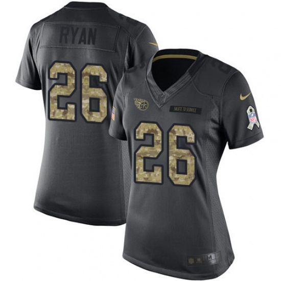 Women's Nike Tennessee Titans #26 Logan Ryan Limited Black 2016 Salute to Service NFL Jersey - Ujersey