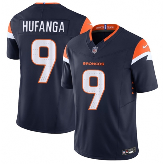 Men's Denver Broncos #9 Talanoa Hufanga Navy 2025 F.U.S.E. Alternate Vapor Limited Football Stitched Jersey - Ujersey