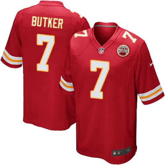 Men's Nike Kansas City Chiefs #7 Harrison Butker Game Red Team Color NFL Jersey - Ujersey