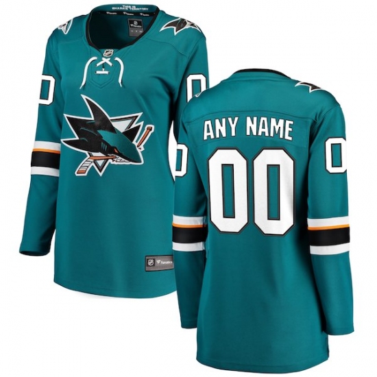 Women's San Jose Sharks Fanatics Branded Teal Home Breakaway Custom Jersey