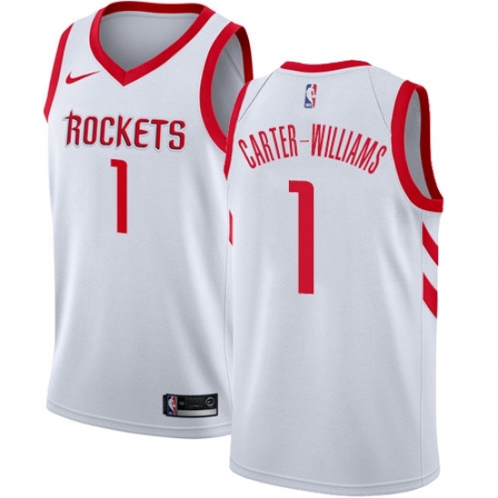 Youth Nike Houston Rockets #1 Michael Carter-Williams Swingman White NBA Jersey - Association Edition - Ujersey
