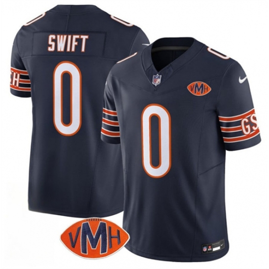 Men's Chicago Bears #0 D'Andre Swift Navy 2025 F.U.S.E. With VMH Vapor Untouchable Limited Football Stitched Jersey - Ujersey