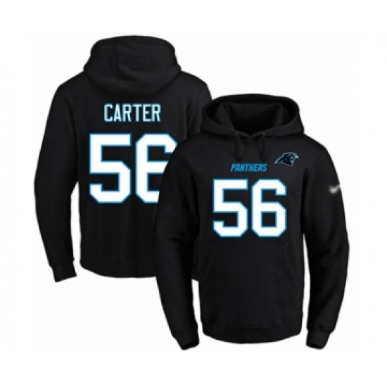 Football Men's Carolina Panthers #56 Jermaine Carter Black Name & Number Pullover Hoodie - Ujersey