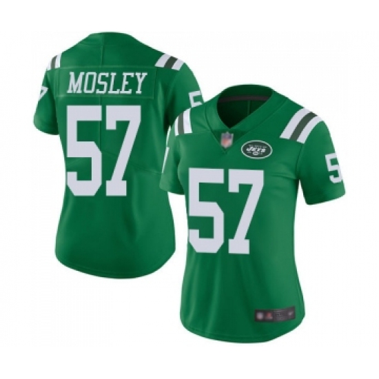 Women's New York Jets #57 C.J. Mosley Limited Green Rush Vapor Untouchable Football Jersey - Ujersey