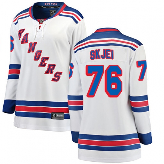Women's New York Rangers #76 Brady Skjei Fanatics Branded White Away Breakaway NHL Jersey - Ujersey