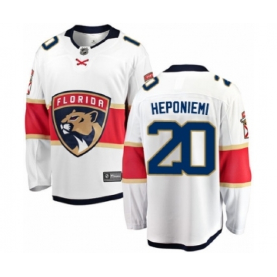 Men's Florida Panthers #20 Aleksi Heponiemi Authentic White Away Fanatics Branded Breakaway Hockey Jersey - Ujersey