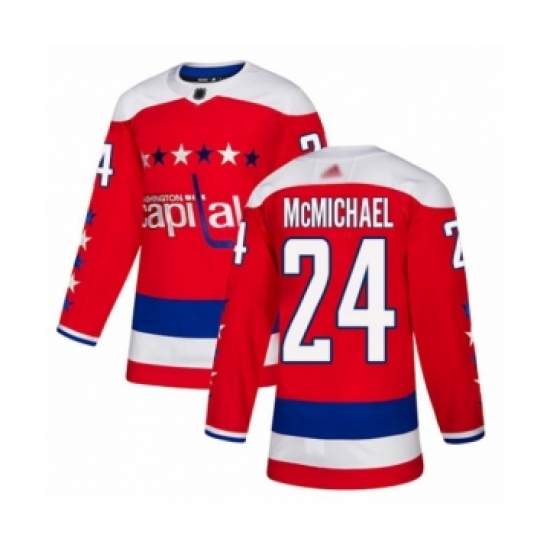 Youth Washington Capitals #24 Connor McMichael Authentic Red Alternate Hockey Jersey - Ujersey