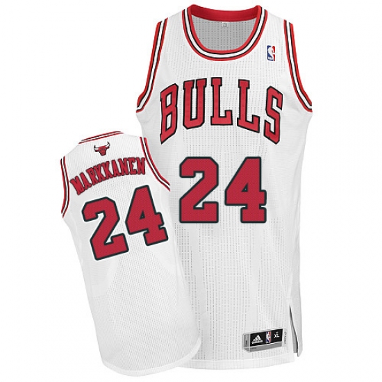 Men's Adidas Chicago Bulls #24 Lauri Markkanen Authentic White Home NBA Jersey - Ujersey