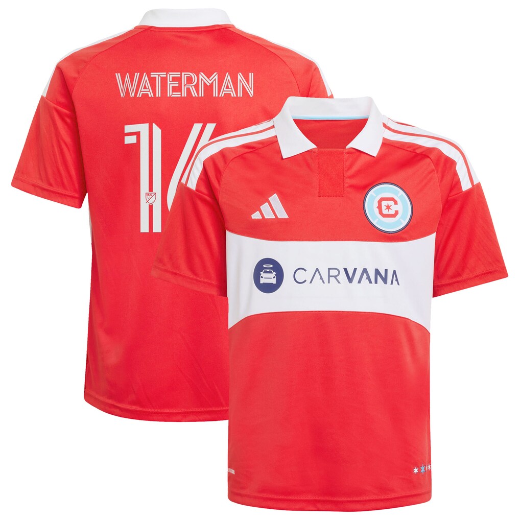 Youth Chicago Fire Joel Waterman adidas Red 2026 Forever Red Replica Jersey - Ujersey