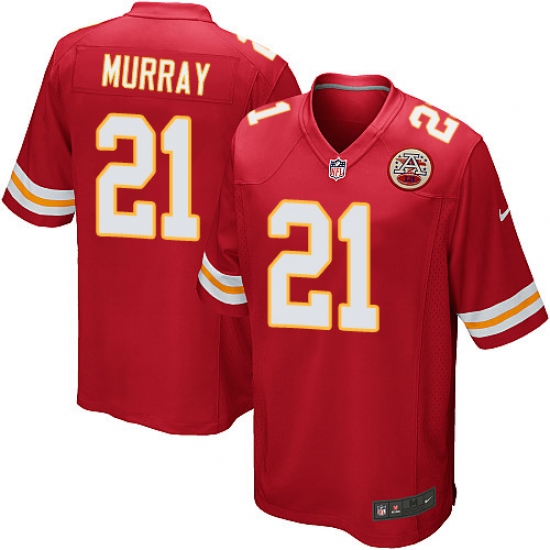 Men's Nike Kansas City Chiefs #21 Eric Murray Game Red Team Color NFL Jersey - Ujersey