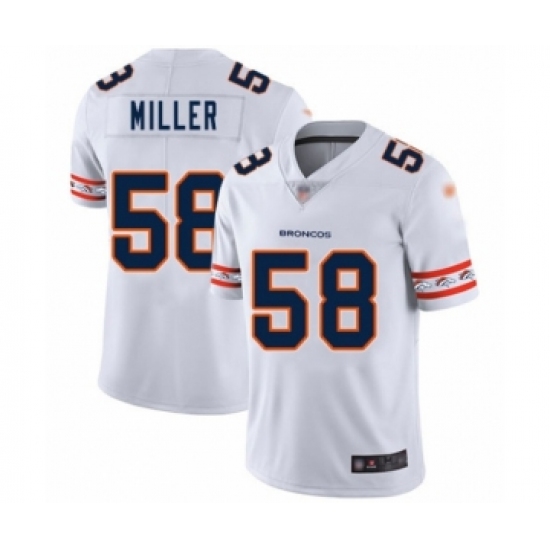 Men's Denver Broncos #58 Von Miller White Team Logo Fashion Limited Football Jersey - Ujersey