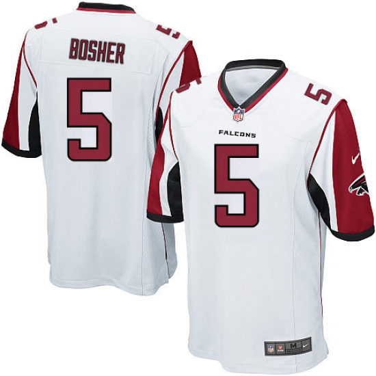 Men's Nike Atlanta Falcons #5 Matt Bosher Game White NFL Jersey - Ujersey