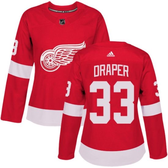 Women's Adidas Detroit Red Wings #33 Kris Draper Premier Red Home NHL Jersey - Ujersey