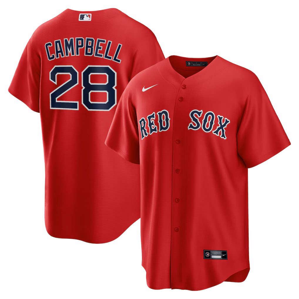 Men's  Boston Red Sox Kristian Campbell Nike Red Alternate Replica Jersey - Ujersey