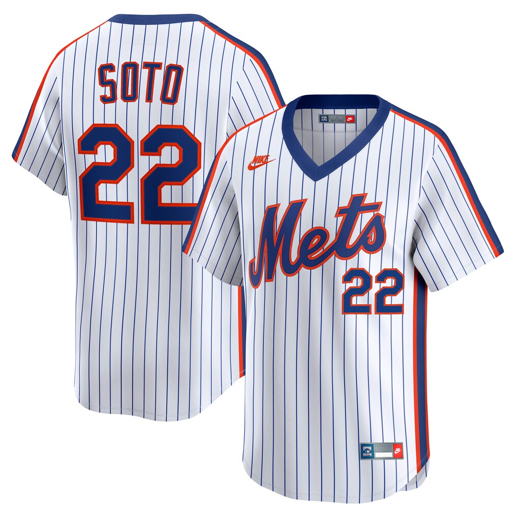 Men's New York Mets Juan Soto Nike White Cooperstown Collection Limited 40th Anniversary Jersey - Ujersey