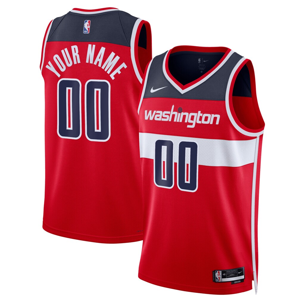Unisex Washington Wizards Nike Red Swingman Custom Jersey - Icon Edition - ujerseystore