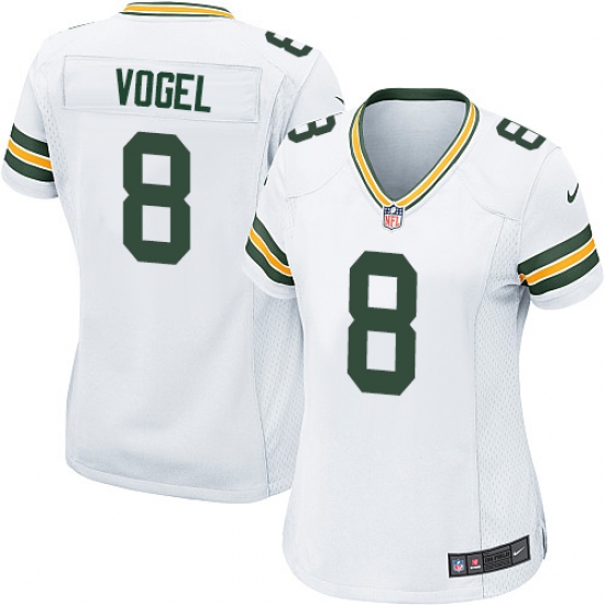 Women's Nike Green Bay Packers #8 Justin Vogel Game White NFL Jersey - Ujersey