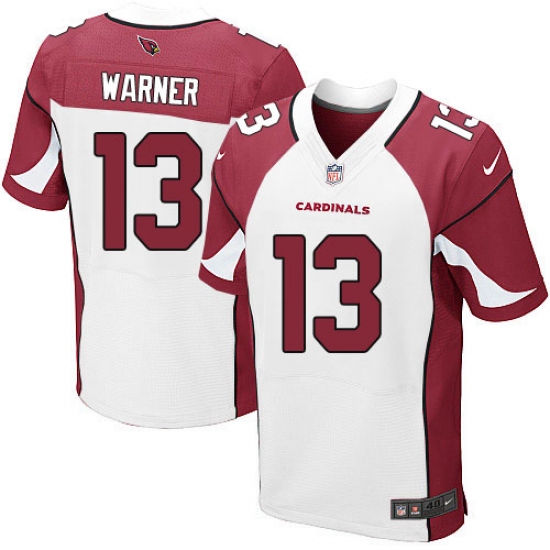 Men's Nike Arizona Cardinals #13 Kurt Warner Elite White NFL Jersey - Ujersey