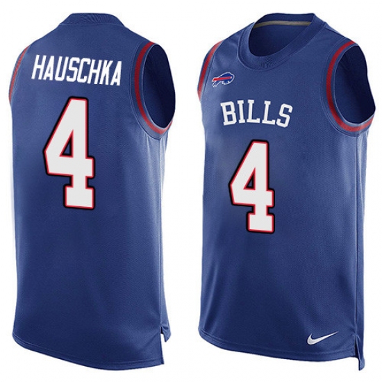 Men's Nike Buffalo Bills #4 Stephen Hauschka Limited Royal Blue Player Name & Number Tank Top NFL Jersey - Ujersey