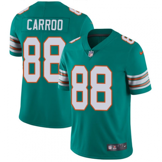 Youth Nike Miami Dolphins #88 Leonte Carroo Aqua Green Alternate Vapor Untouchable Limited Player NFL Jersey - Ujersey