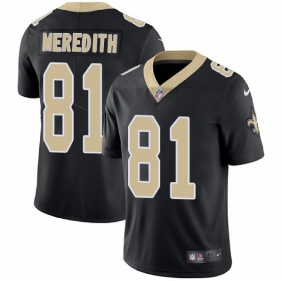 Men's Nike New Orleans Saints #81 Cameron Meredith Black Team Color Vapor Untouchable Limited Player NFL Jersey - Ujersey