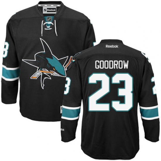 Women's Reebok San Jose Sharks #23 Barclay Goodrow Premier Black Third NHL Jersey - Ujersey