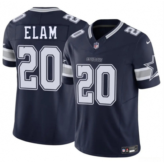 Men's Dallas Cowboys #20 Kaiir Elam Navy 2025 F.U.S.E. Vapor Untouchable Limited Football Stitched Jersey - Ujersey