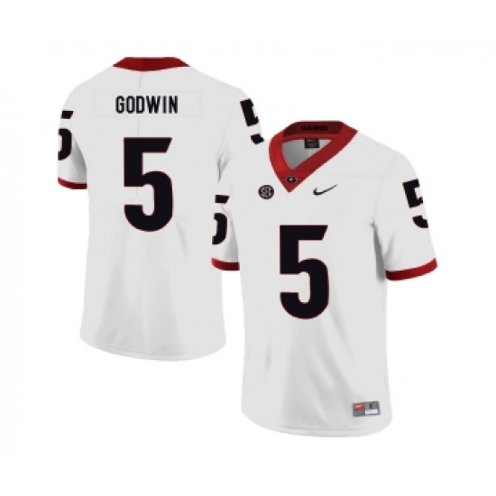 Georgia Bulldogs 5 Terry Godwin White Nike College Football Jersey - Ujersey