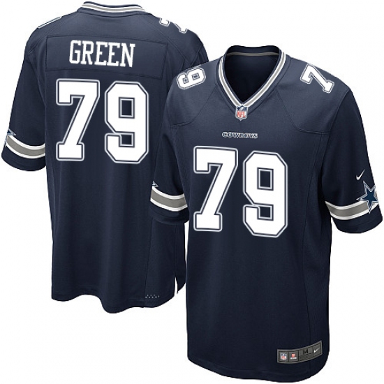 Men's Nike Dallas Cowboys #79 Chaz Green Game Navy Blue Team Color NFL Jersey - Ujersey