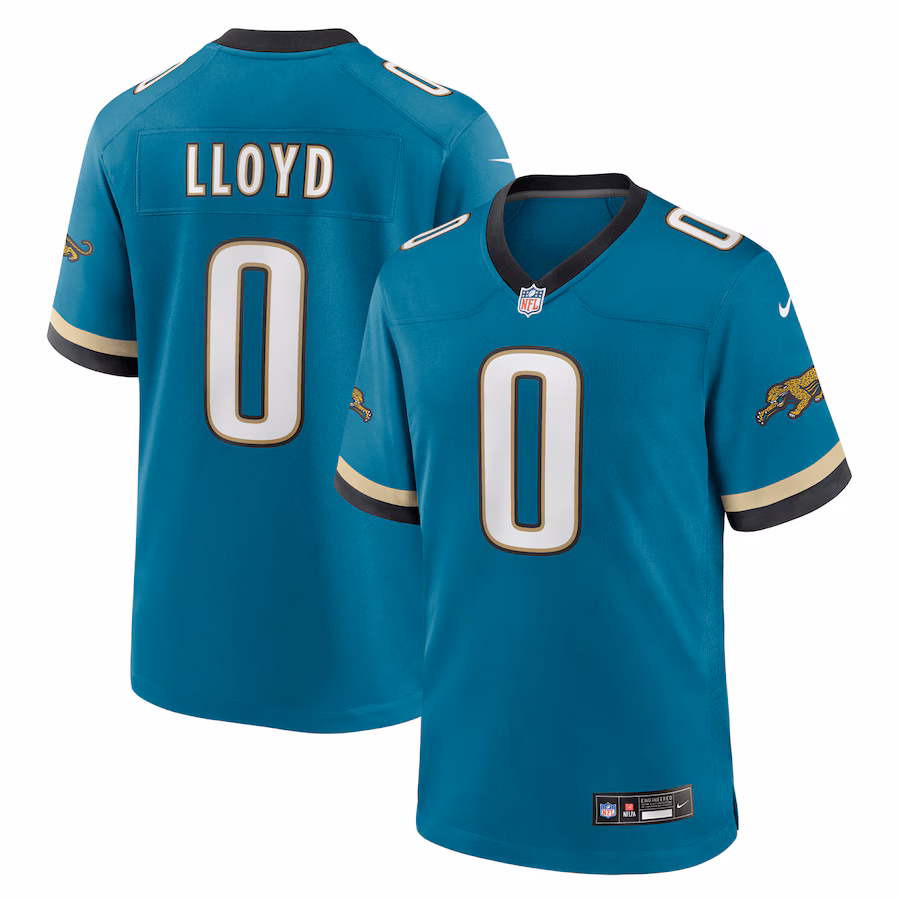Men's Jacksonville Jaguars Devin Lloyd Nike Teal Alternate 2 Prowler Throwback Game Jersey - Ujersey