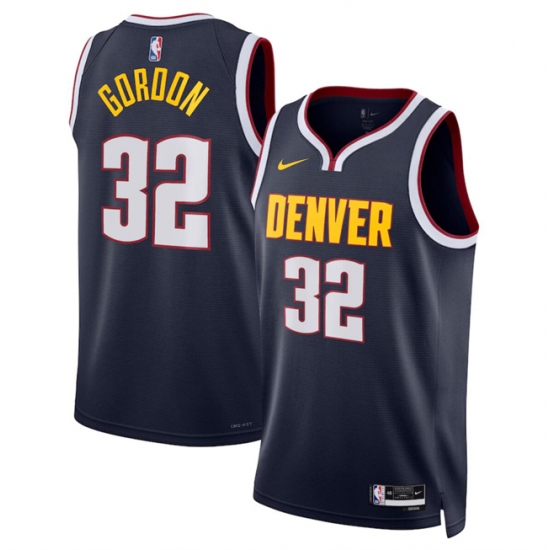 Men's Denver Nuggets #32 Aaron Gordon Navy 2024 Icon Edition Stitched Basketball Jersey - Ujersey