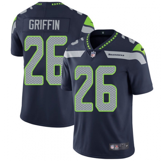 Youth Nike Seattle Seahawks #26 Shaquill Griffin Elite Steel Blue Team Color NFL Jersey - Ujersey