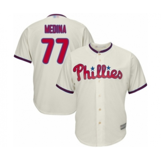 Youth Philadelphia Phillies #77 Adonis Medina Authentic Cream Alternate Cool Base Baseball Player Jersey - Ujersey