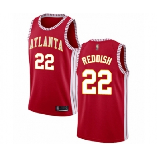 Men's Atlanta Hawks #22 Cam Reddish Authentic Red Basketball Jersey Statement Edition - Ujersey
