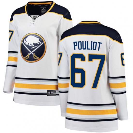 Women's Buffalo Sabres #67 Benoit Pouliot Fanatics Branded White Away Breakaway NHL Jersey - Ujersey