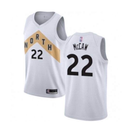 Women's Toronto Raptors #22 Patrick McCaw Swingman White Basketball Jersey - City Edition - Ujersey